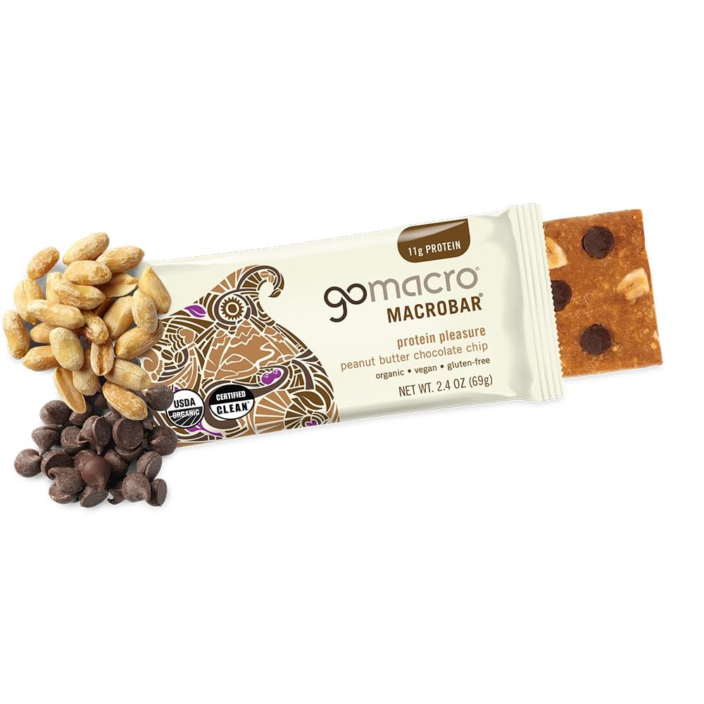 Organic Vegan Protein Bars Peanut Butter Chocolate Chip 2.4oz – 12 Count