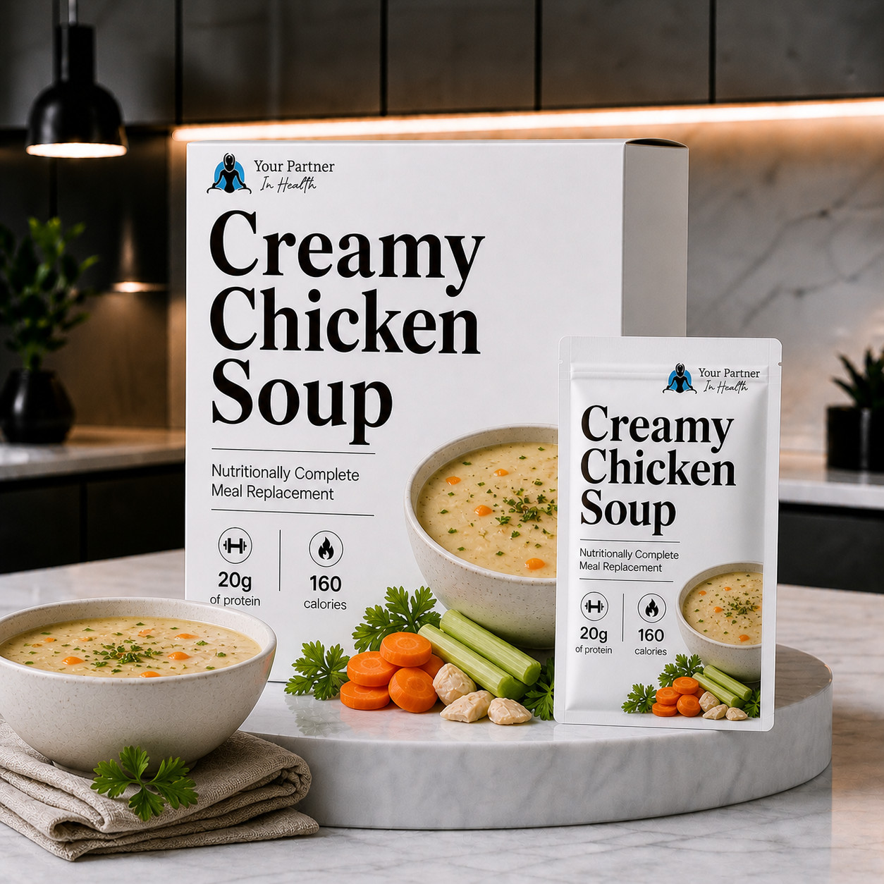 CHICKEN SOUP | SIMILAR TO OPTIFAST 800 | 1 BOX | 7 SERVINGS | FRESH