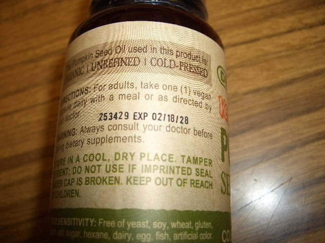 Deva Vegan Pumpkin Seed Oil 90 Vegan Caps Organic, Cold-Pressed 2/18/2028