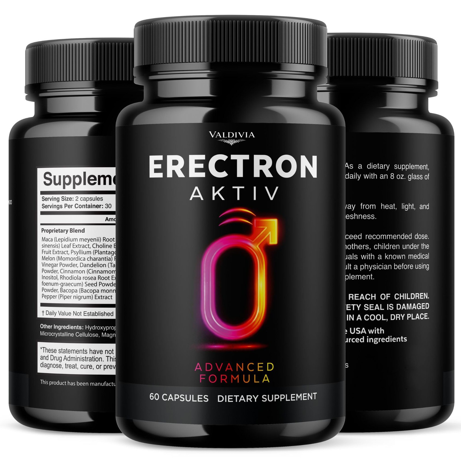 Eretron Aktiv Men Daily Wellness Energy Support Capsules Natural 1 Pack 60Ct