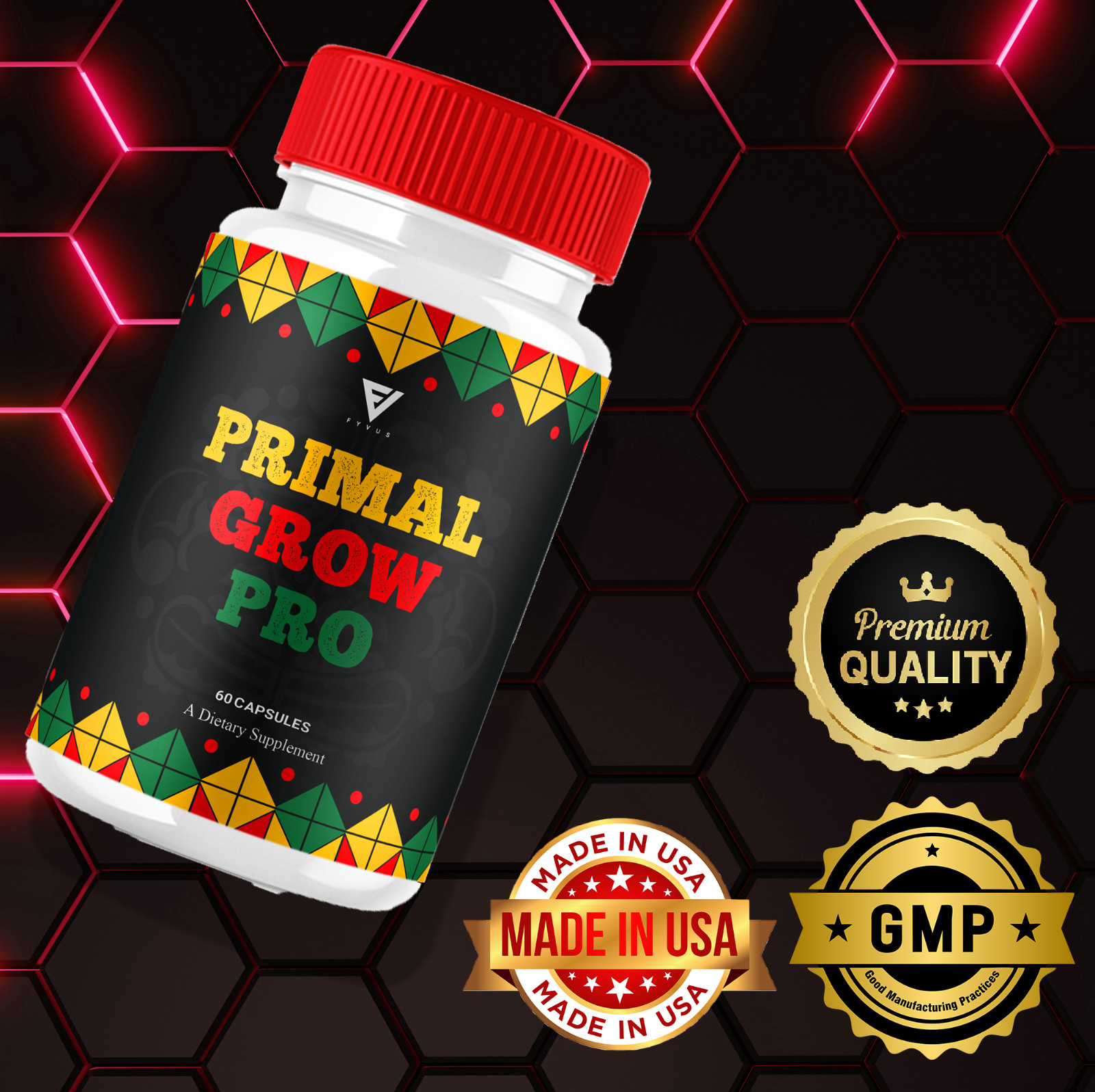 (3 Pack) Primal Grow Pro Capsules PrimalGrow Pro Max Performance (180 Capsules)
