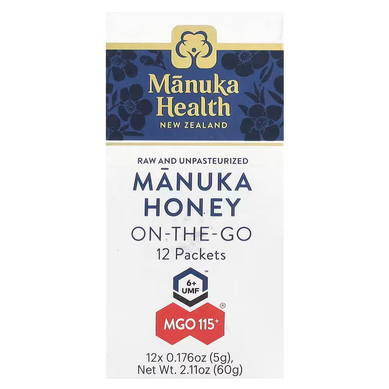 Mānuka Health Raw & Unpasteurized New Zealand Manuka Honey On-The-Go 12 Packets