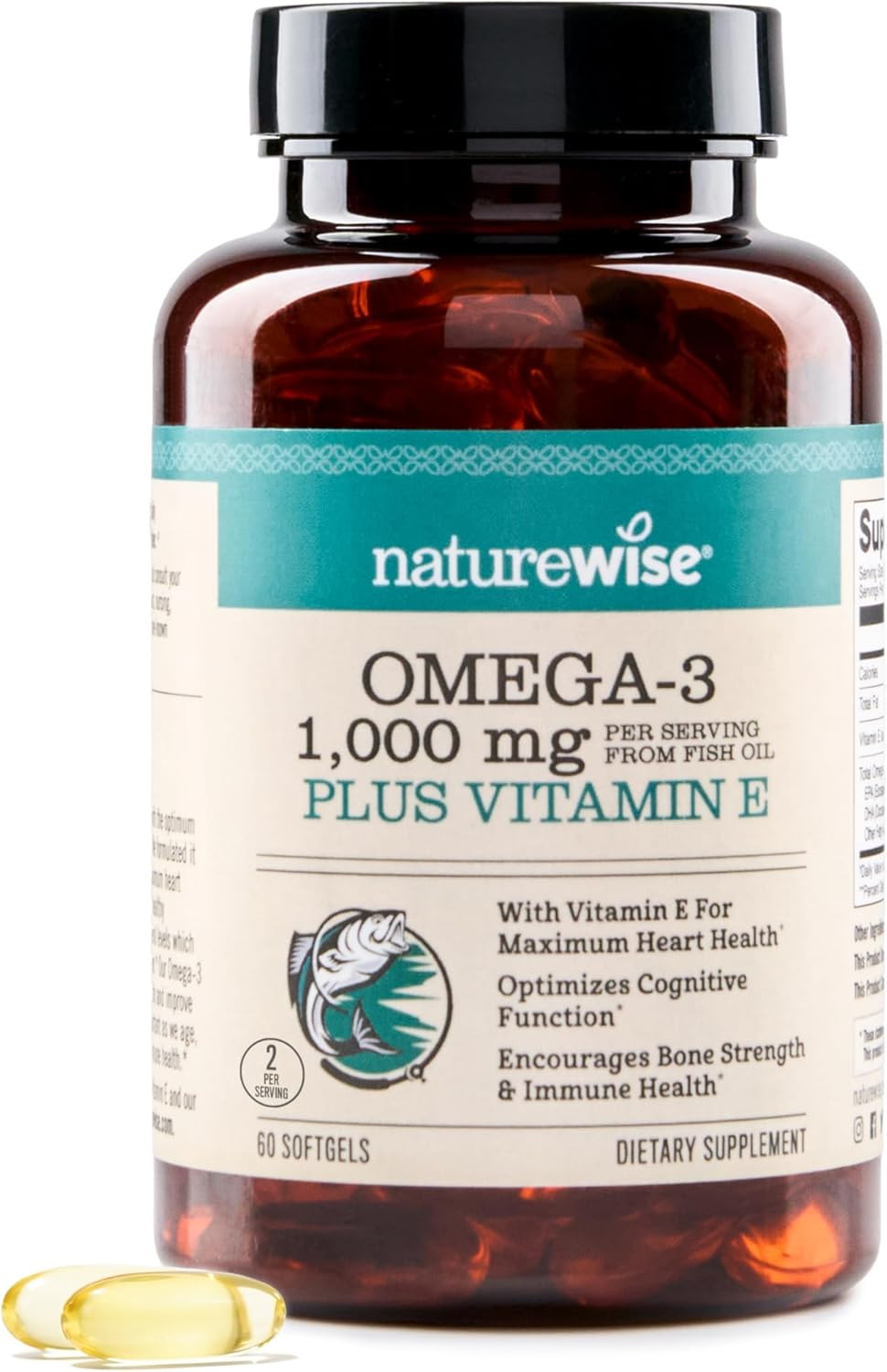 Extra-Strength Omega 3 Fish Oil Supplement – 1000Mg per Serving – 600 EPA & 400
