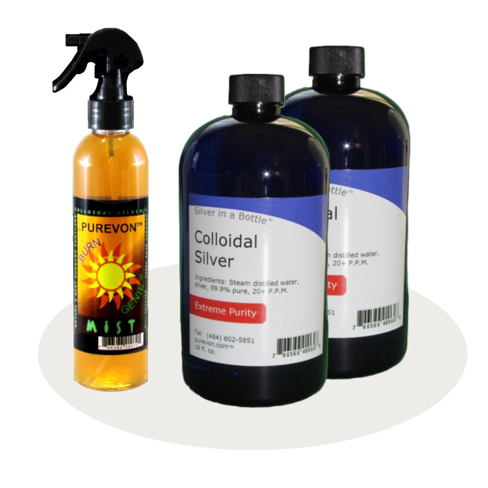 FREE Burn Genie Mist-with Colloidal Silver, 2-pack, 16 fl. oz. bottles- Purevon