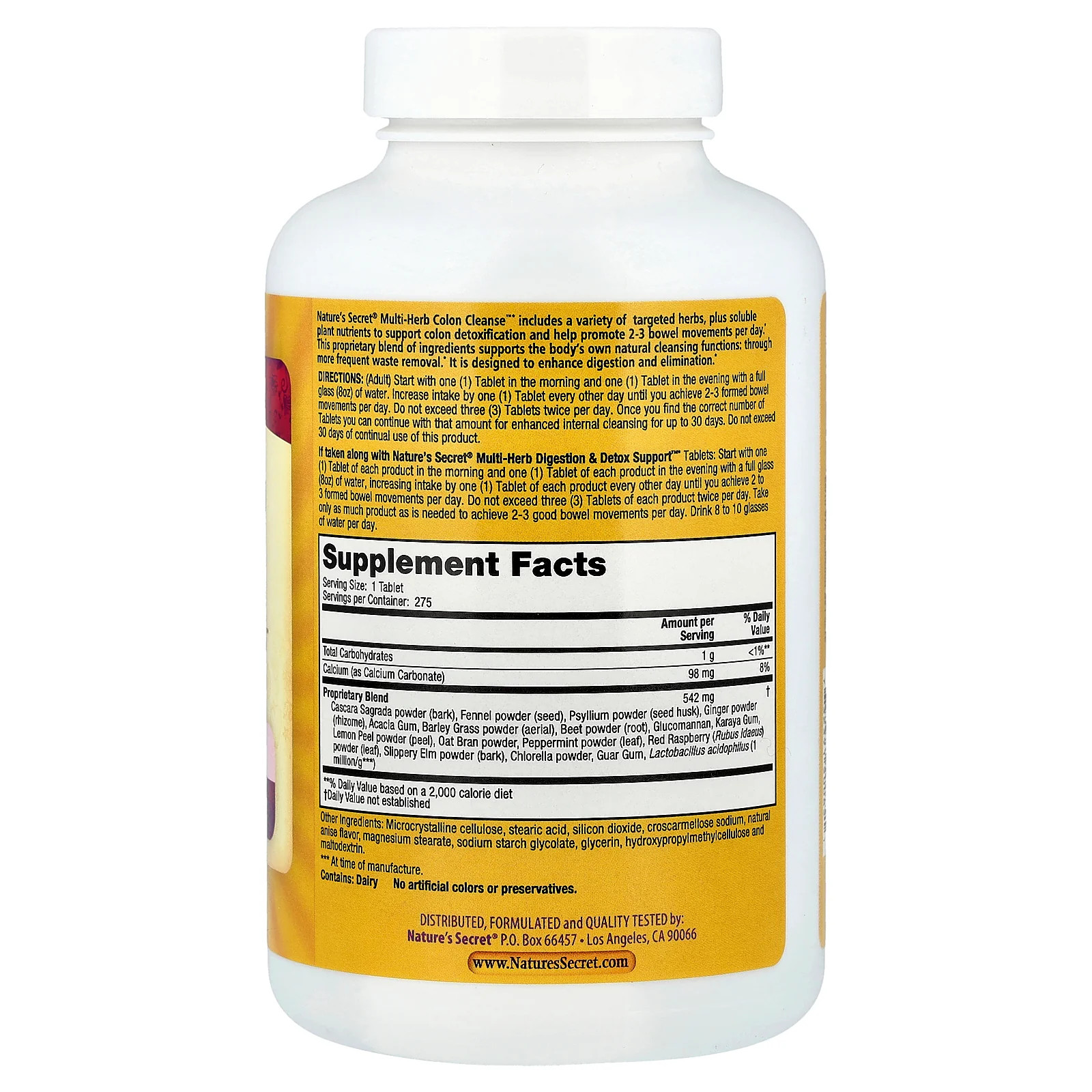 2 X Nature’s Secret, Multi-Herb Colon Cleanse�, 275 Tablets