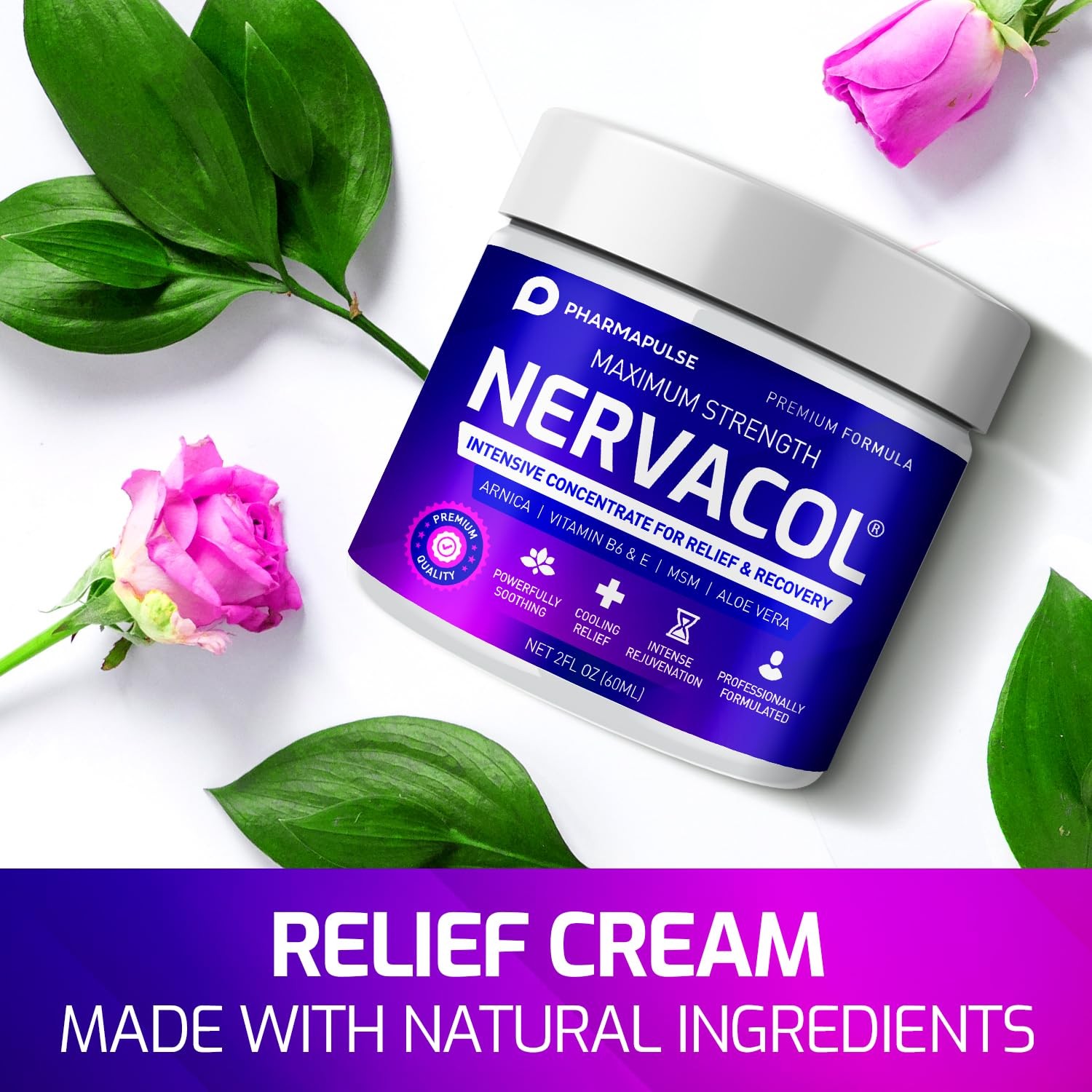 neuropathy nerve relief cream all natural for feet, hands, legs toes