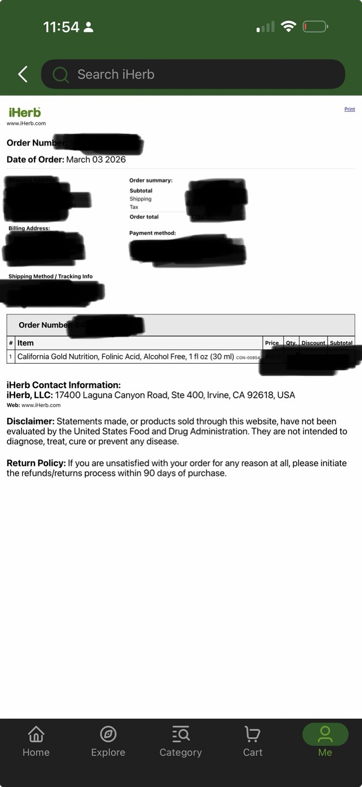 **GENUINE** Folinic Acid Leucovorin California Gold Nutrition for Speech Delay