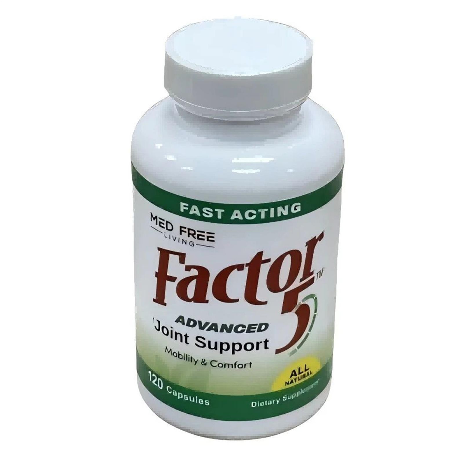 Free Med Living Factor 5 -Natural Joint & Muscle Support Complex – 120 Capsules