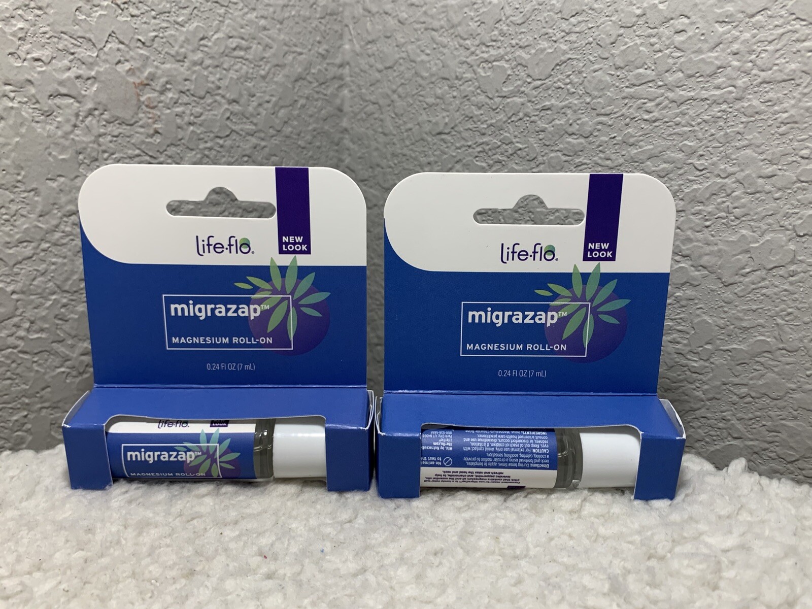 (2-Pack) LIFE-FLO MigraZap(TM) Magnesium, Roll-On, Mint (Btl-Glass) 7ml