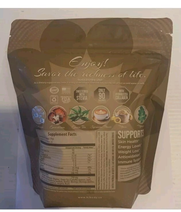 Hicoffe, Moringa, Ganoderma, Maca, colageno, Crema de coco, Estivia
