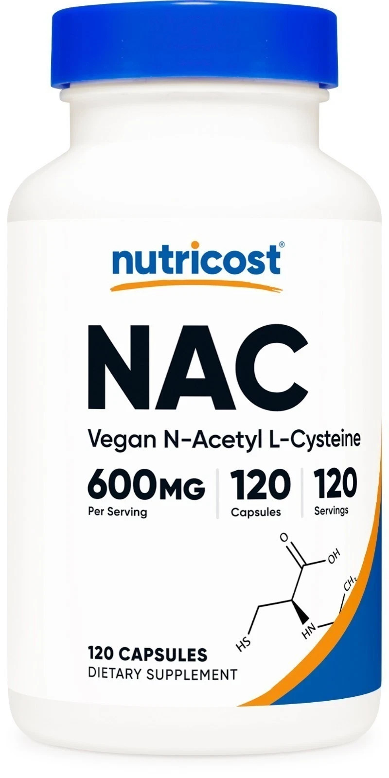 Non-GMO – Nutricost N-Acetyl L-Cysteine (NAC) 600mg, 120 Vegan Capsules