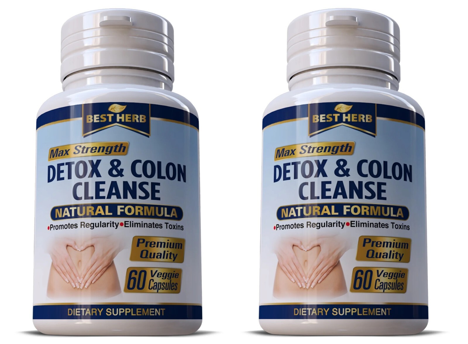 2X Colon Detox Cleanse Pills Lose Weight Loss Diet Slimming Fiber Organic Herbs