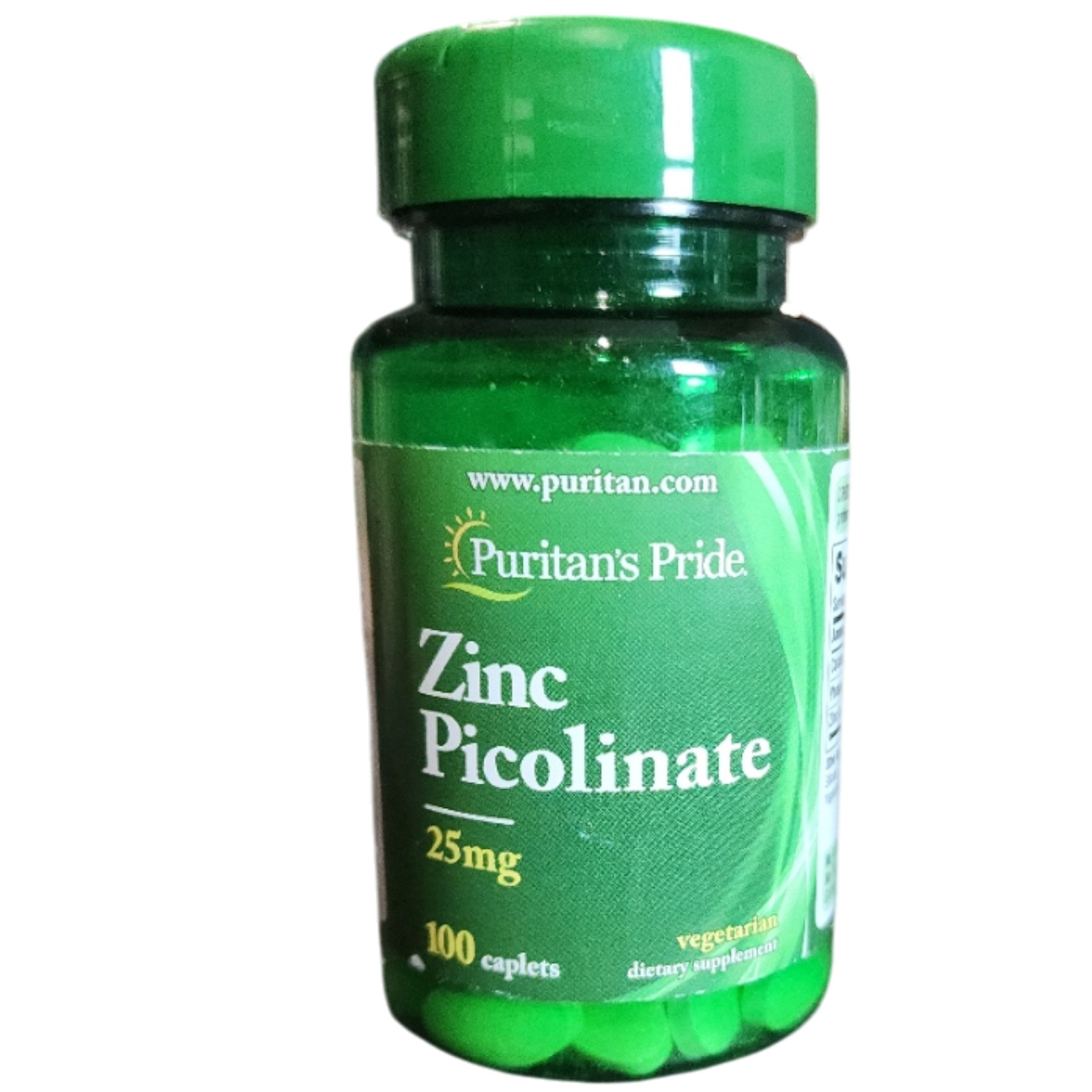 Puritan’s Pride Zinc Picolinate 25mg Immune Support – 100 Caplets – Exp 10/2027