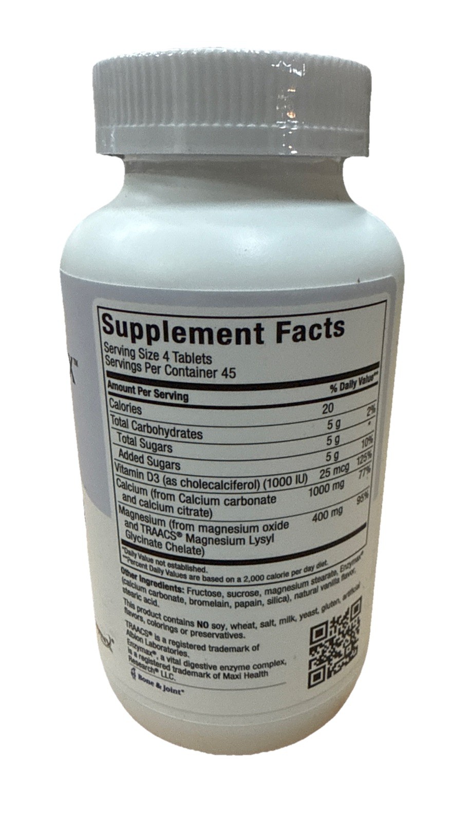 Maxi Health Chewable Calcium Complex Vanilla Flavor – 180 Tablets