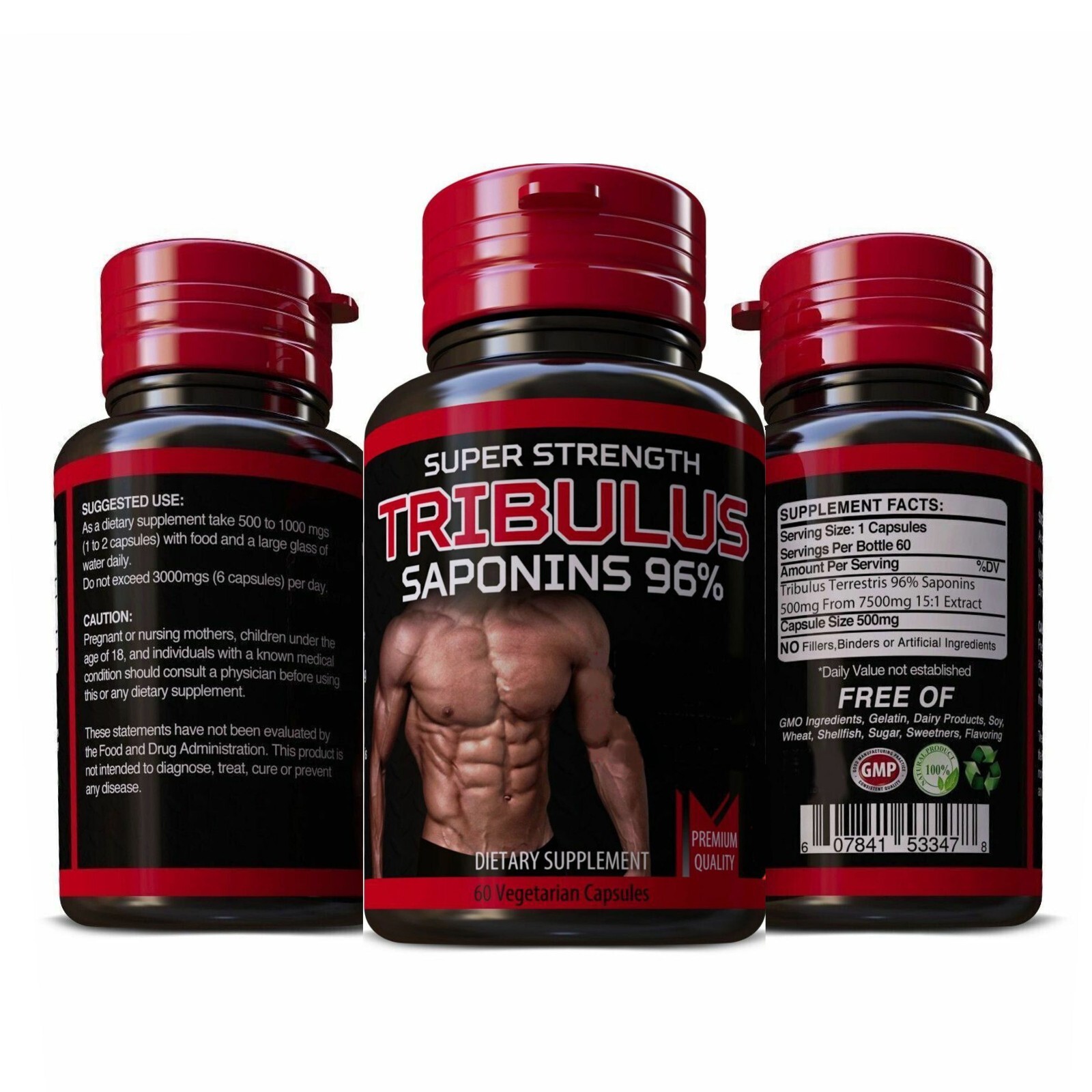 TRIBULUS TERRESTRIS 7500mg EXTRACT 96% SAPONINS SUPPLEMENT