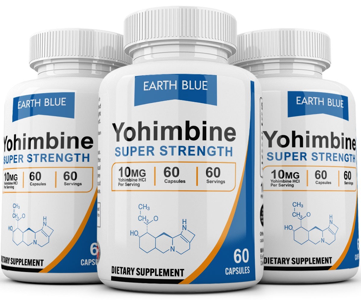 Yohimbine HCl 10mg Ginkgo Extract 180 Capsules – Extra Strength 3 Bottles USA
