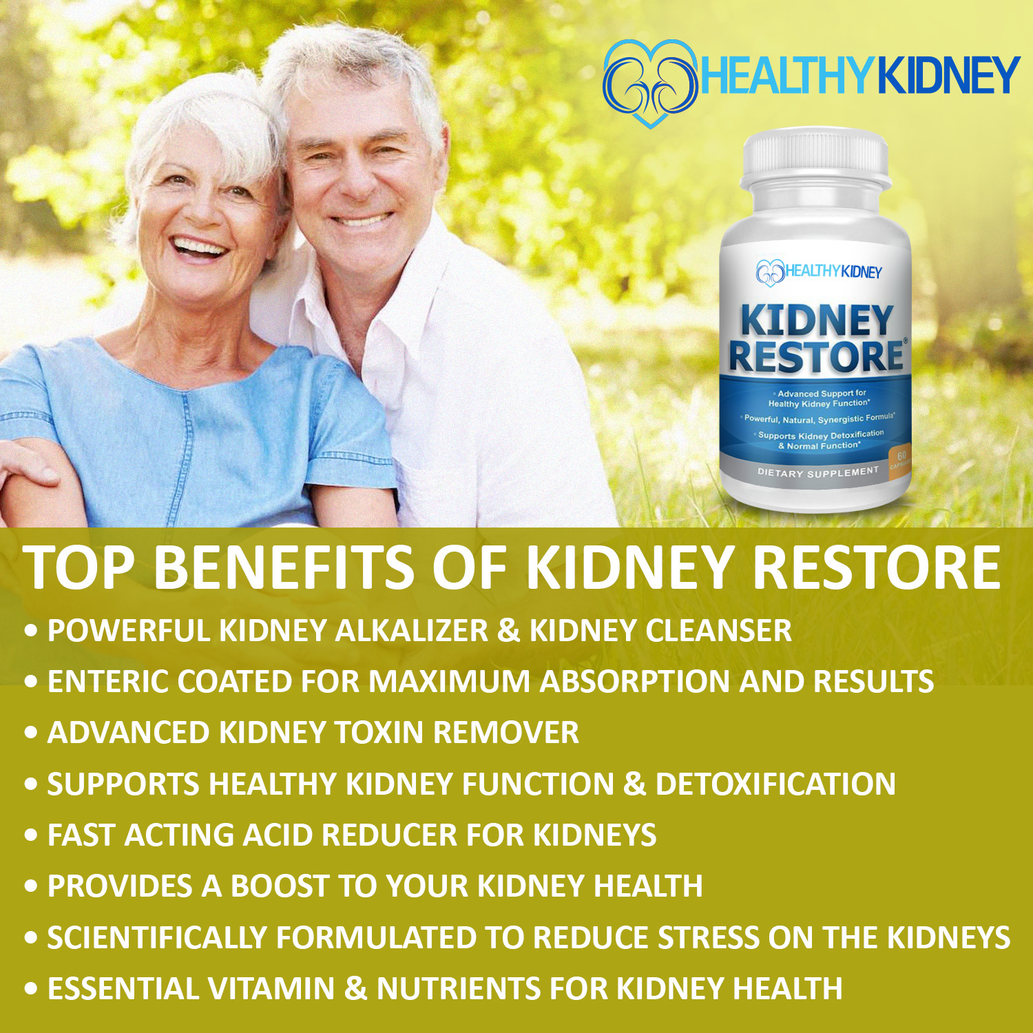 Kidney Cleanse Restore Supplement Function Creatinine Health Renal Detox 2 Pack