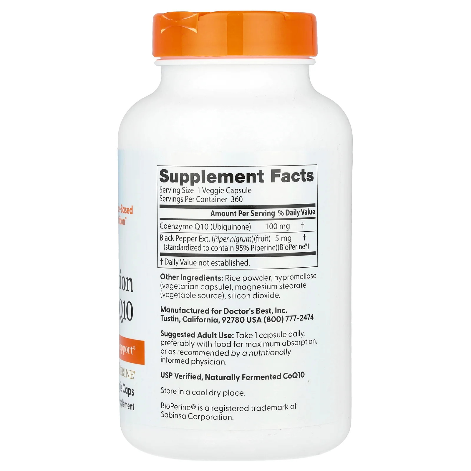 2 X Doctor’s Best, High Absorption CoQ10 , 100 mg, 360 Veggie Caps