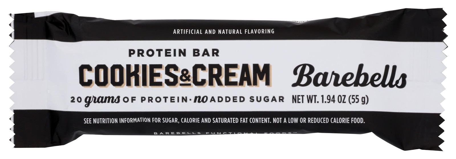 Barebells Protein Bar Cookies & Cream 20g Protein No Added Sugar 55g 12-Pack