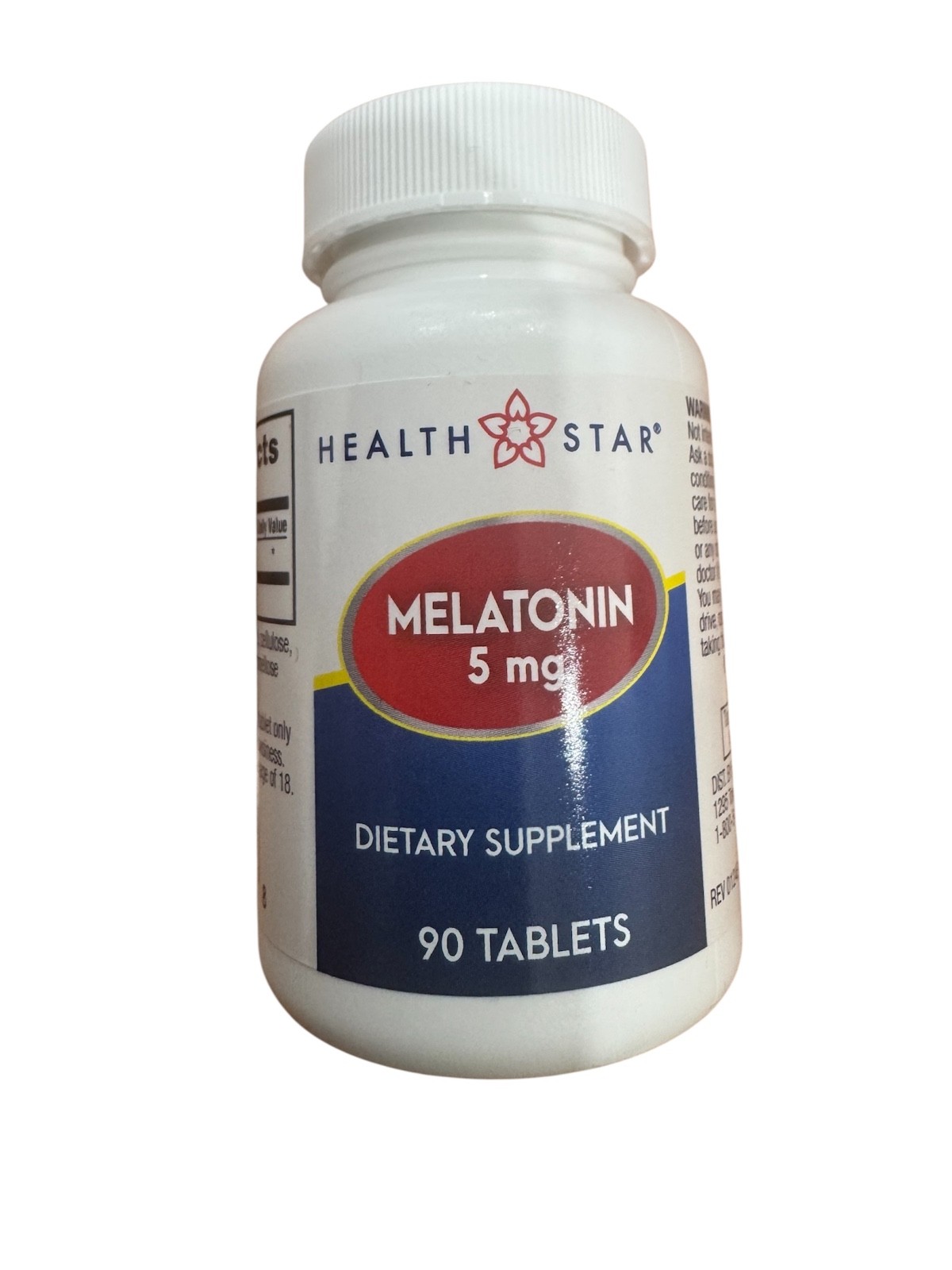 Health Star Melatonin 5mg Supplement 90 Tablets exp: 2/2027 or LATER