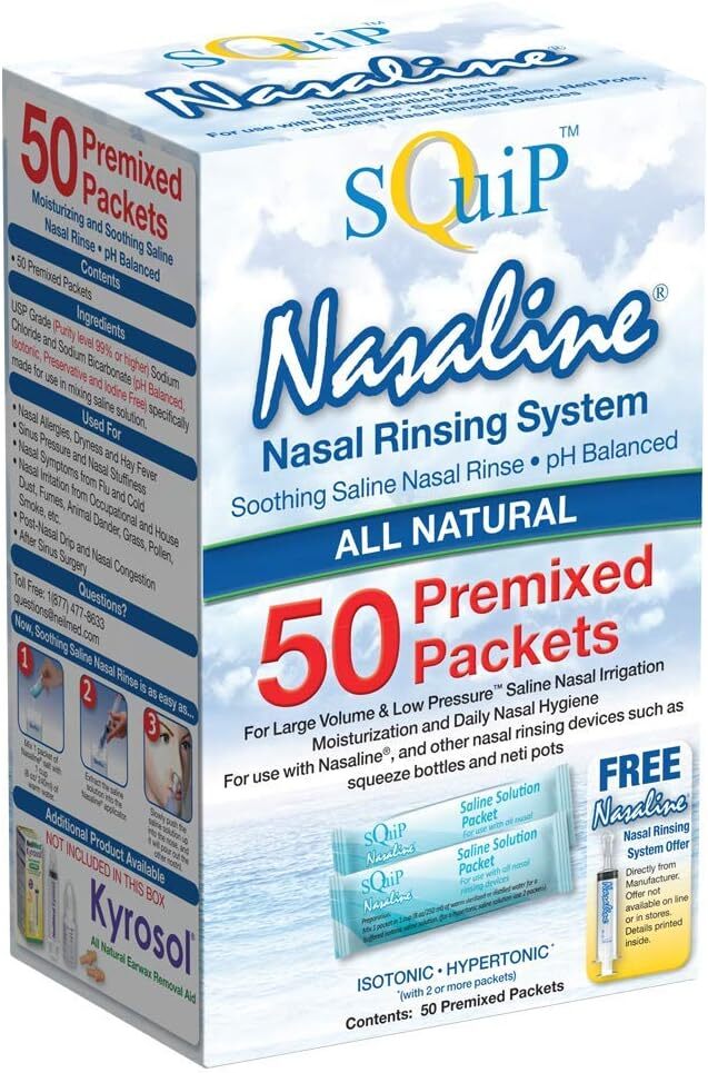 Squip Salt 50 Paquetes De Solucion Salina Premezclada