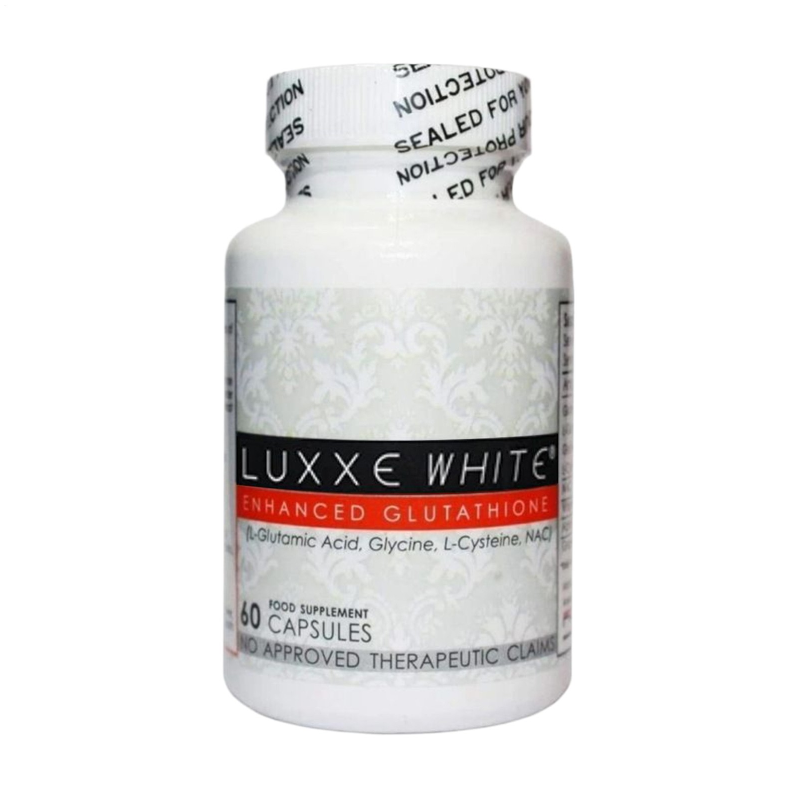 Luxxe White Enhanced Glutathione 500mg Glutathione Per Capsule, 60 Ct