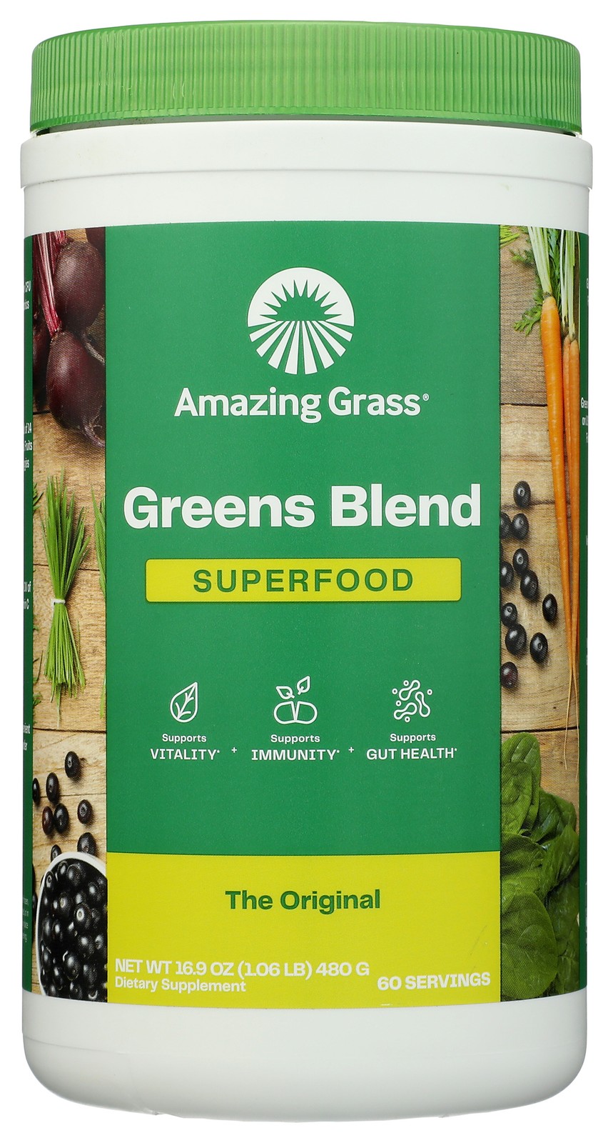 Amazing Grass Greens Blend Original Superfood Powder 16.9 Oz 17 1 Pack