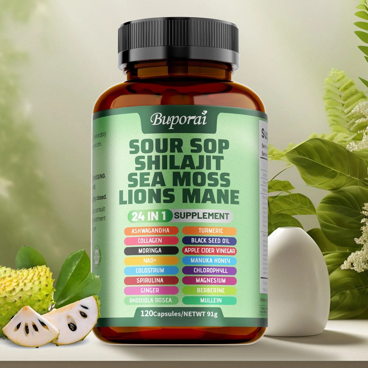 Soursop Dietary Supplement 24-in-1 | Supports Skin, Joint & Bone Health**