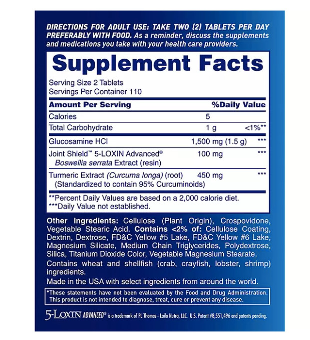 220 ct. Osteo Bi-Flex Joint Health Triple Strength + Turmeric Tablets