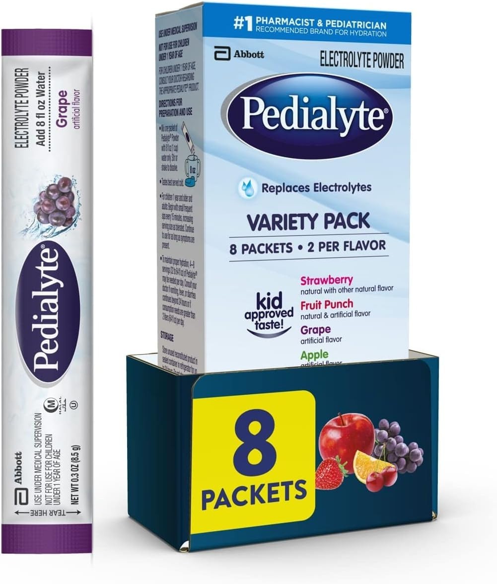 Electrolyte Powder Variety Pack | Fast Hydration for Kids & Adults – 8 Pack