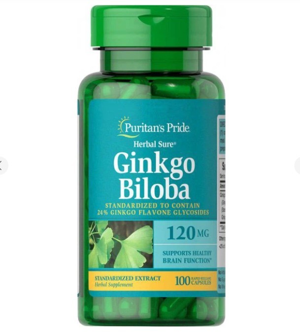 Ginkgo Biloba 120 mg 100 Capsules Supports Healthy Brain Function
