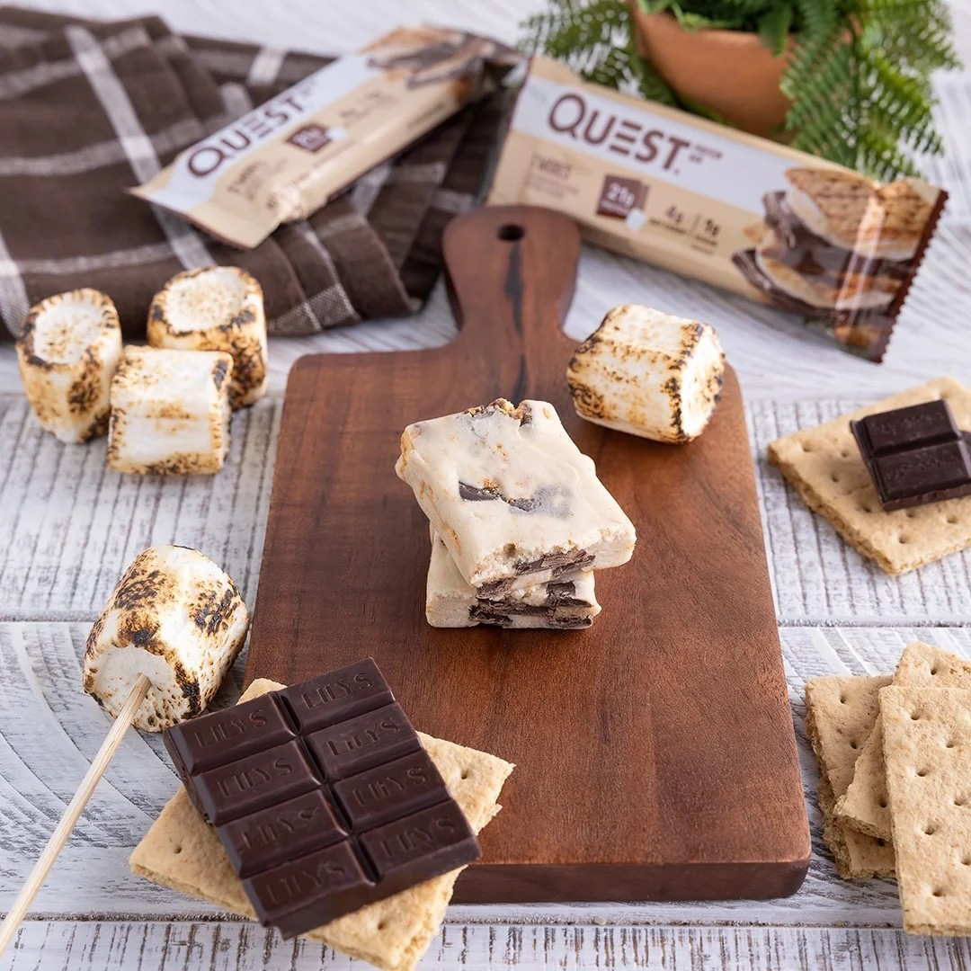 QUEST S’mores Protein Bars Natural Flavors- 4 Bars in a Box – 4 BOXES