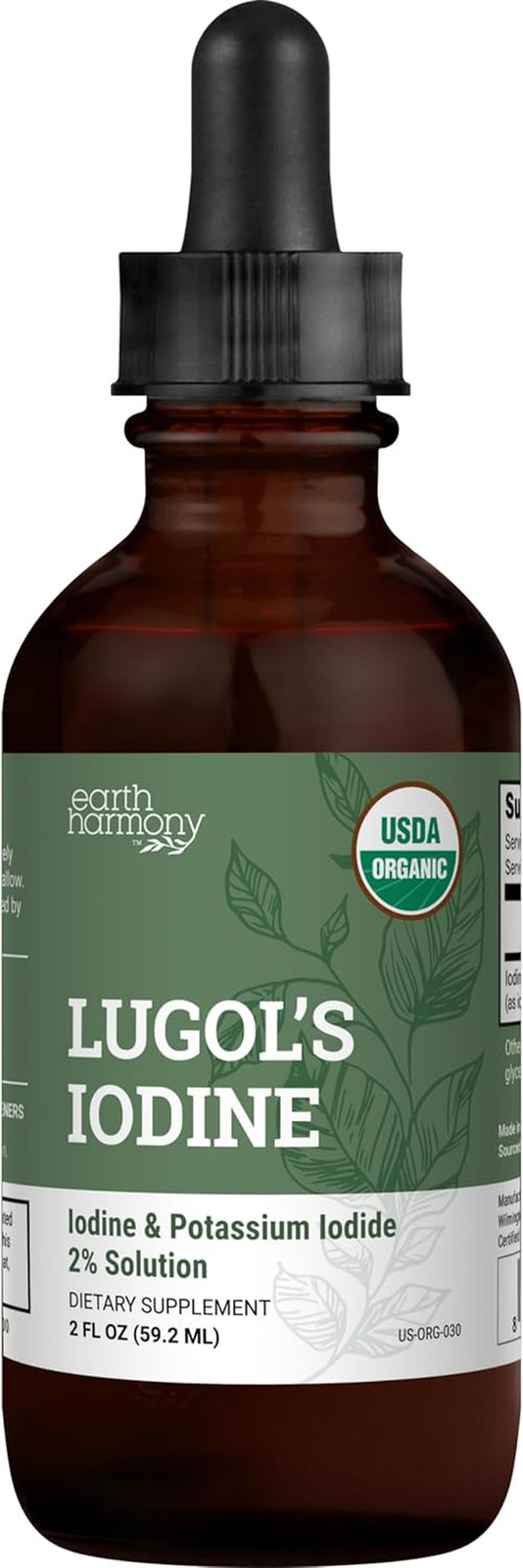 Organic Lugol’S Iodine, Iodine and Potassium Iodide 2% Solution 3000 Mcg – Liqui