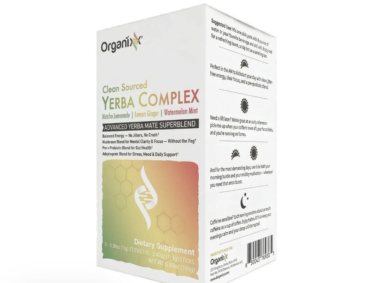 NEW Organixx Clean Sourced Yerba Complex 3 Flavor Pack of 15 EXP 12/2027