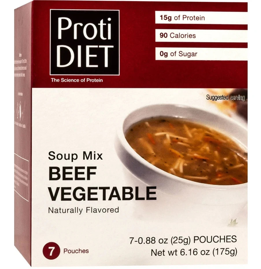 Proti Diet Beef Vegetable Soup – For Weight Loss – Hunger Control – 7 servings