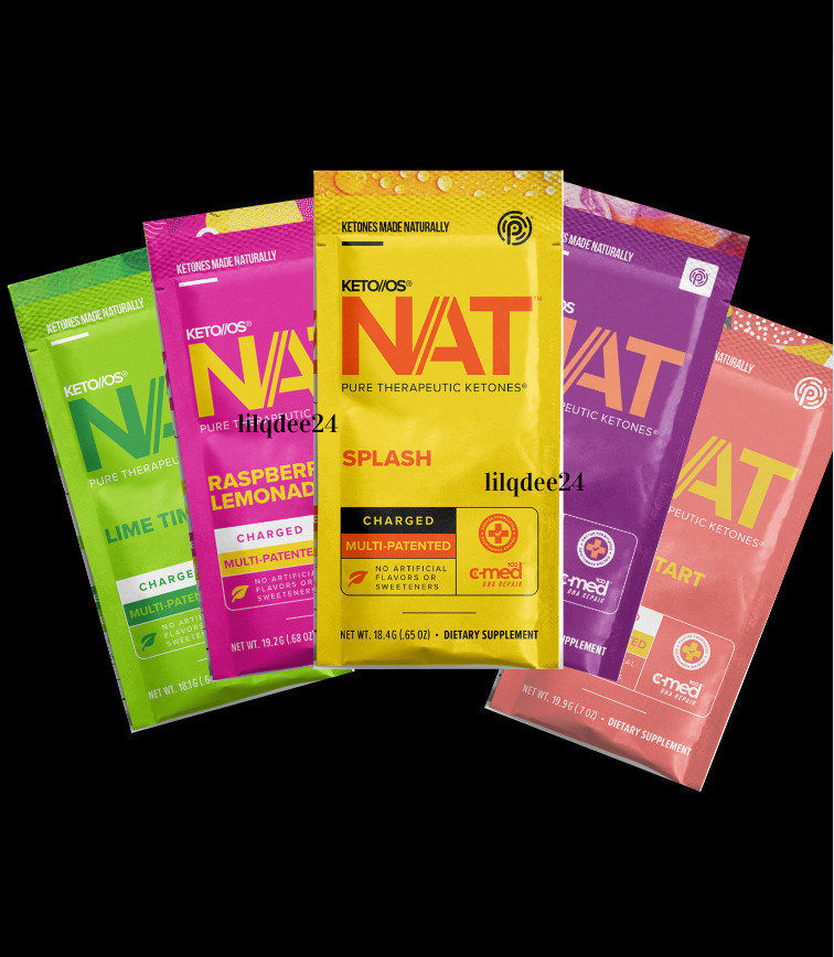 🔥Pruvit Keto OS NAT Ketones w Heart Tart, Splash, Lime Time 5 pk (As Shown)