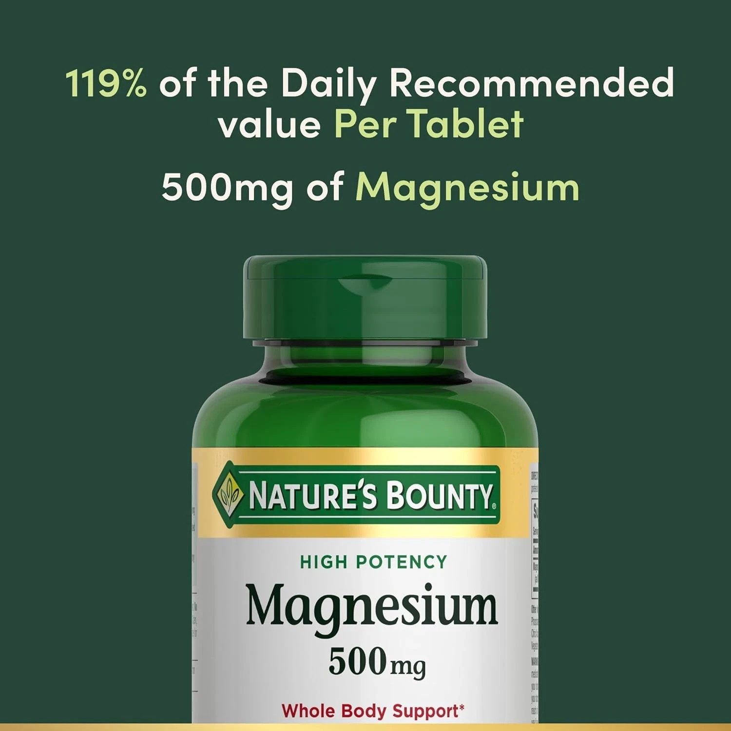 Nature’s Bounty Magnesium Supplements 500 Mg 200 Count (Pack of 1)