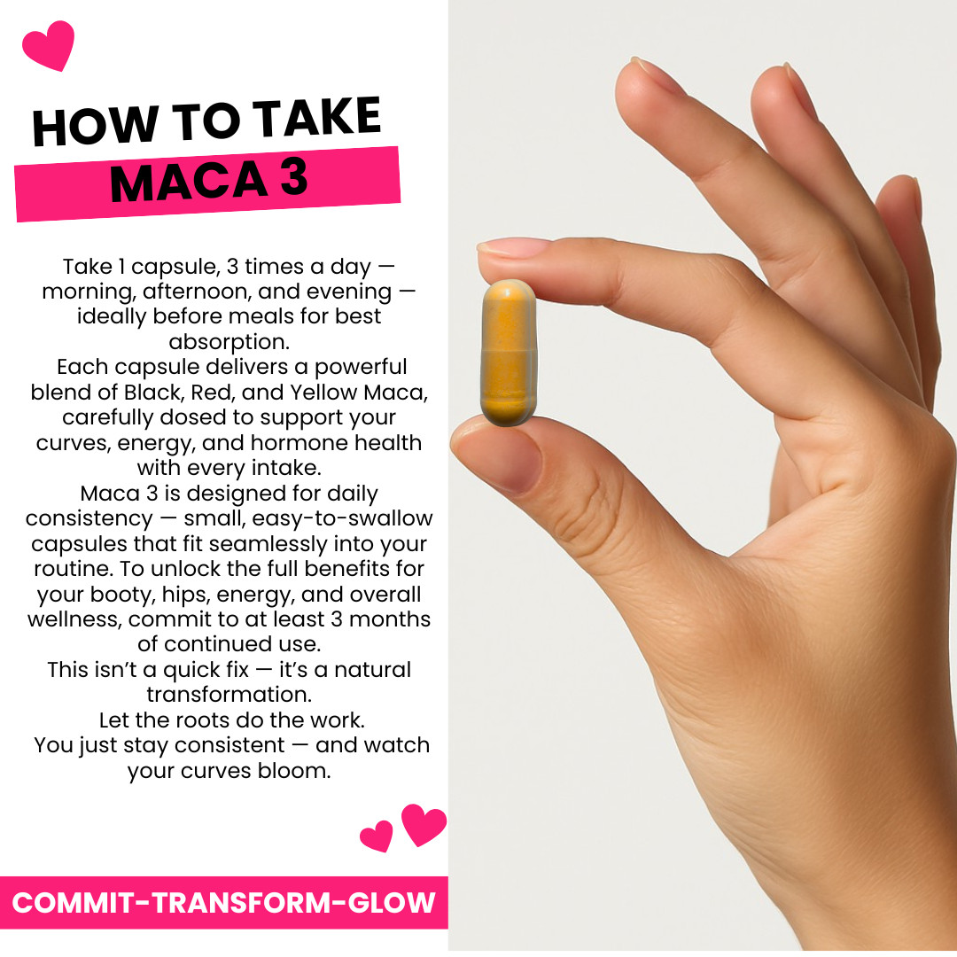 Bigger Booty & Wider Hips – Maca Root Pills for women (2-Month Pack) – 15% OFF