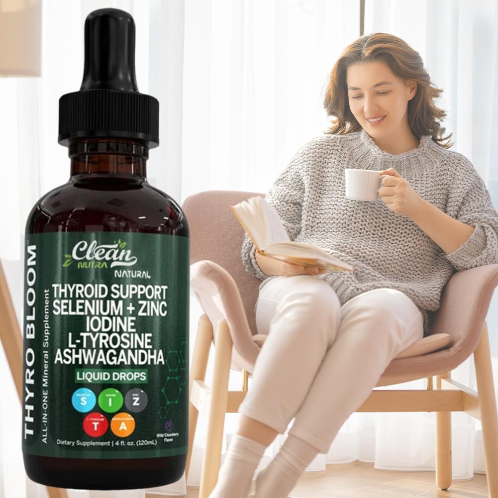 Thyroid Supports Drops Selenium Zinc Iodine L Tyrosine Ash Wagandha 2 Box