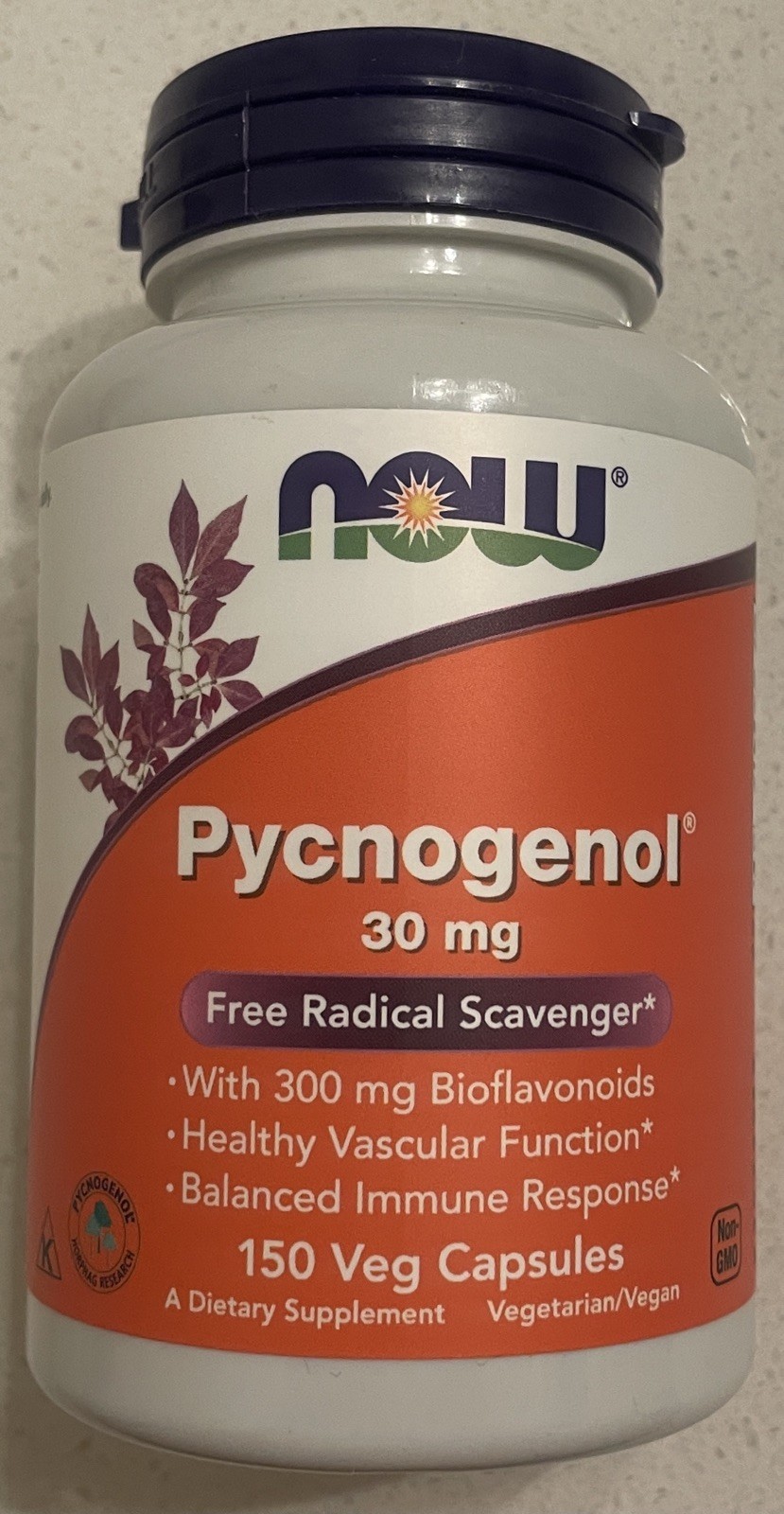 NOW Foods Pycnogenol 30 mg – 150 Veg Capsules – Expires 05/2030