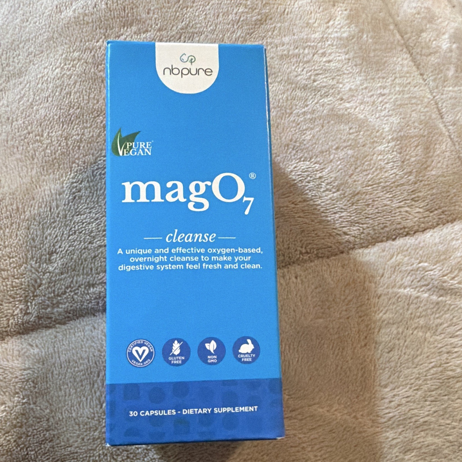 nbpure magO7 Digestive Health Cleanse 1,035mg 30 Capsules Vegan Exp 06/2028