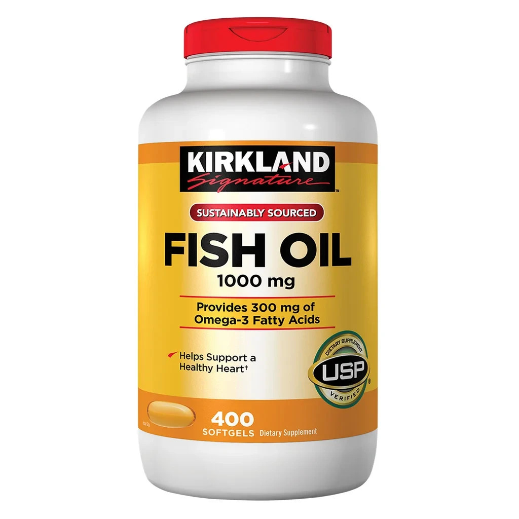 Kirkland Signature Omega-3 Fish Oil 1000 mg 400 softgels – FAST SHIPPING