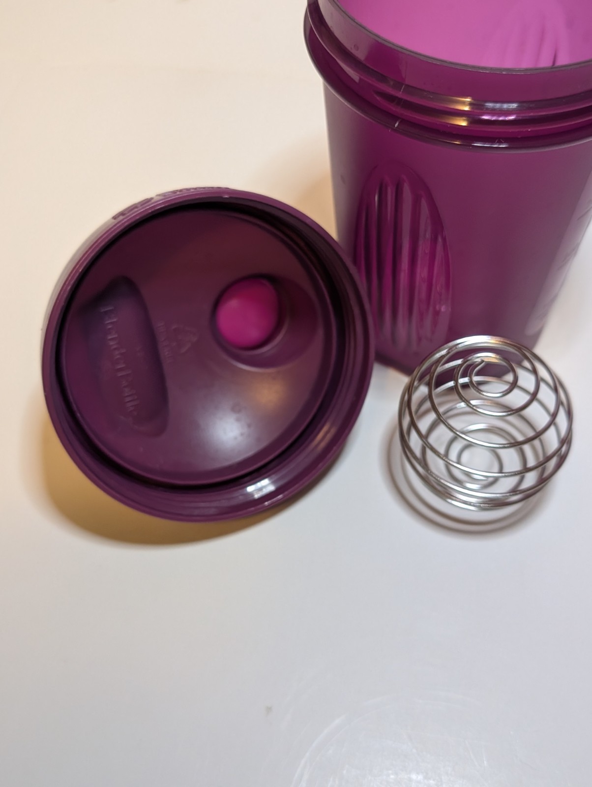 Blender Bottle Purple Shake Bottle 12fl oz BPA-Free Plastic Flip Lock Top