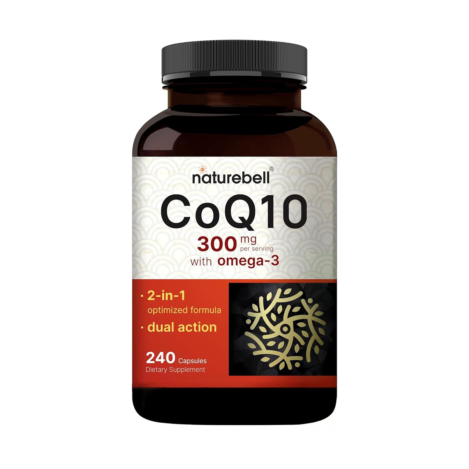 NatureBell CoQ10 300mg 240 Capsules Heart Energy Support – 120 Servings