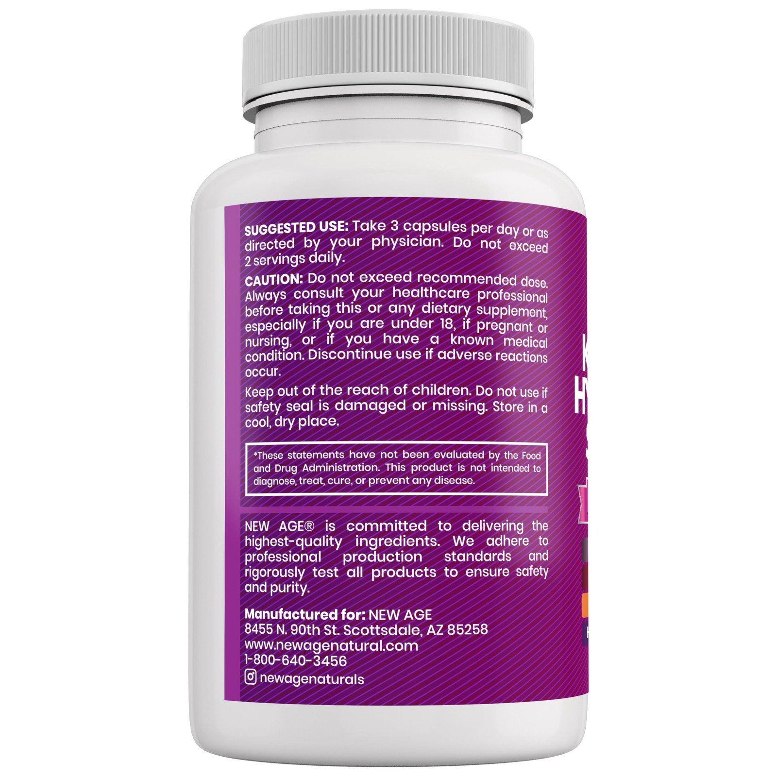 NEW AGE Collagen Pills Biotin Keratin Saw Palmetto 90 Count (Pack of 2)