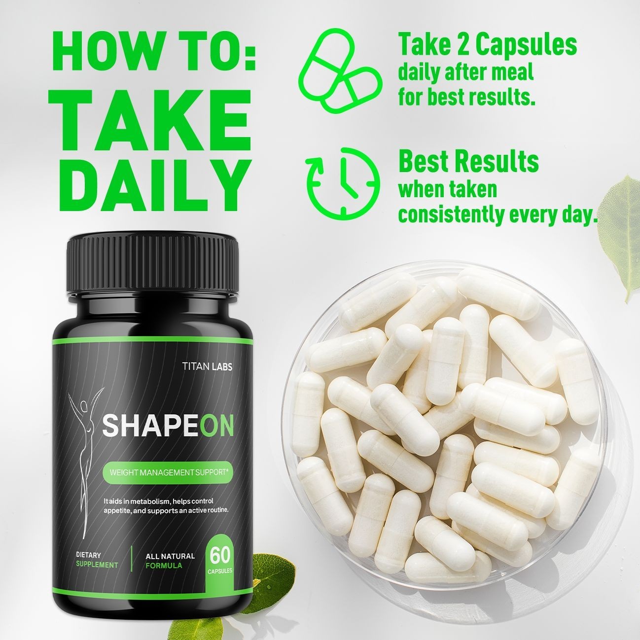 (2 Pack) Shape On Advanced Energy & Fitness Formula Supplement ShapeOn 120 Caps