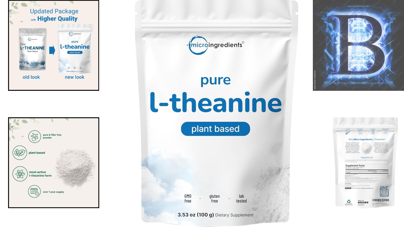 Pure L-Theanine Powder, 100g – and Filler-Free for -Round Relaxation