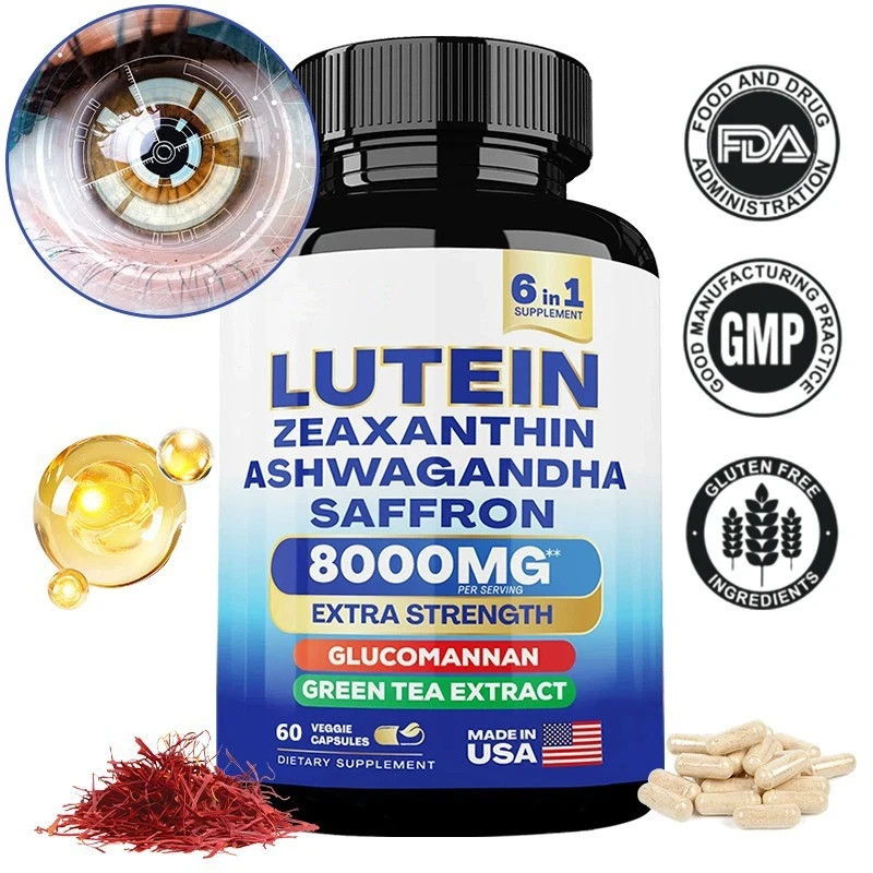 Lutein Zeaxanthin Capsules Vision Support, Eye Health 8000MG Exp 10/26