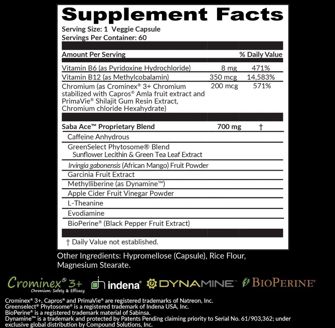 Saba ACE – The Top Selling Energy, Weight Loss & Appetite Control – 60 Capsules