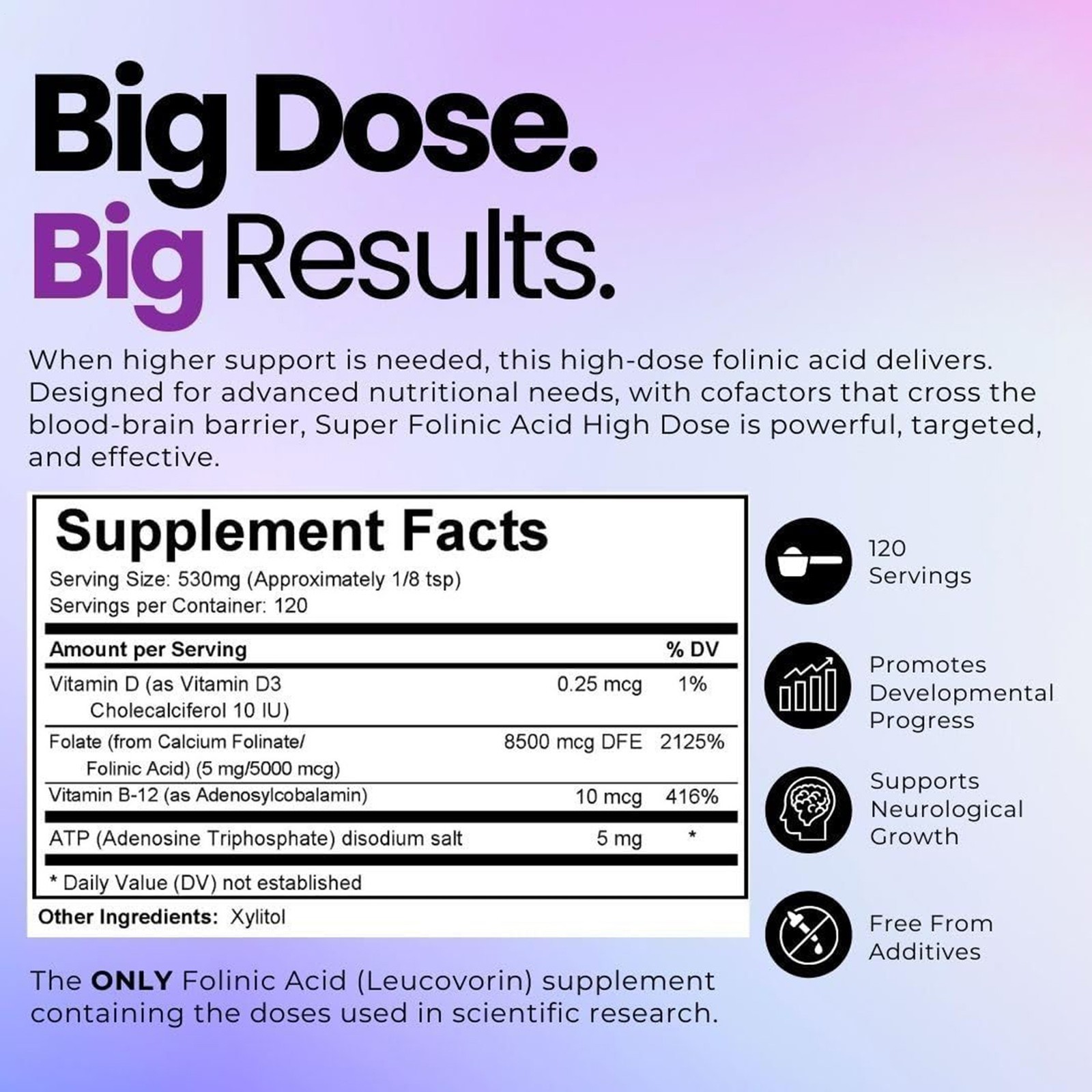 Folinic Spectrum Acid Awakening Super High Dose Ground designed formula 1-3PACK